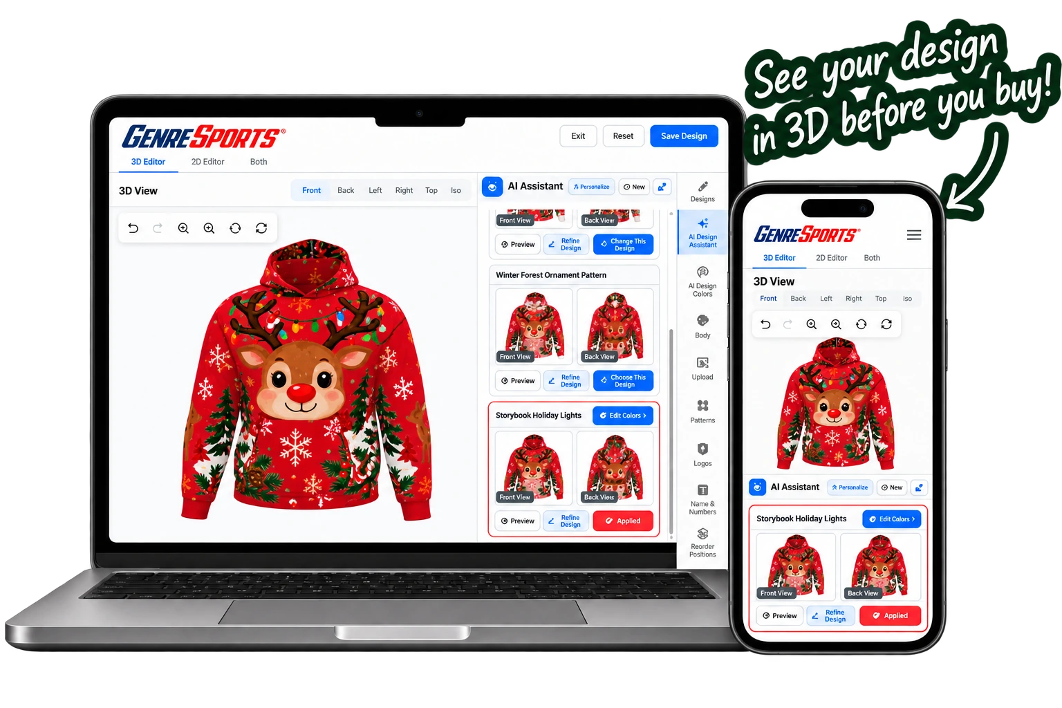 AI Powered 3D Customizer - See your design in 3D before you buy!