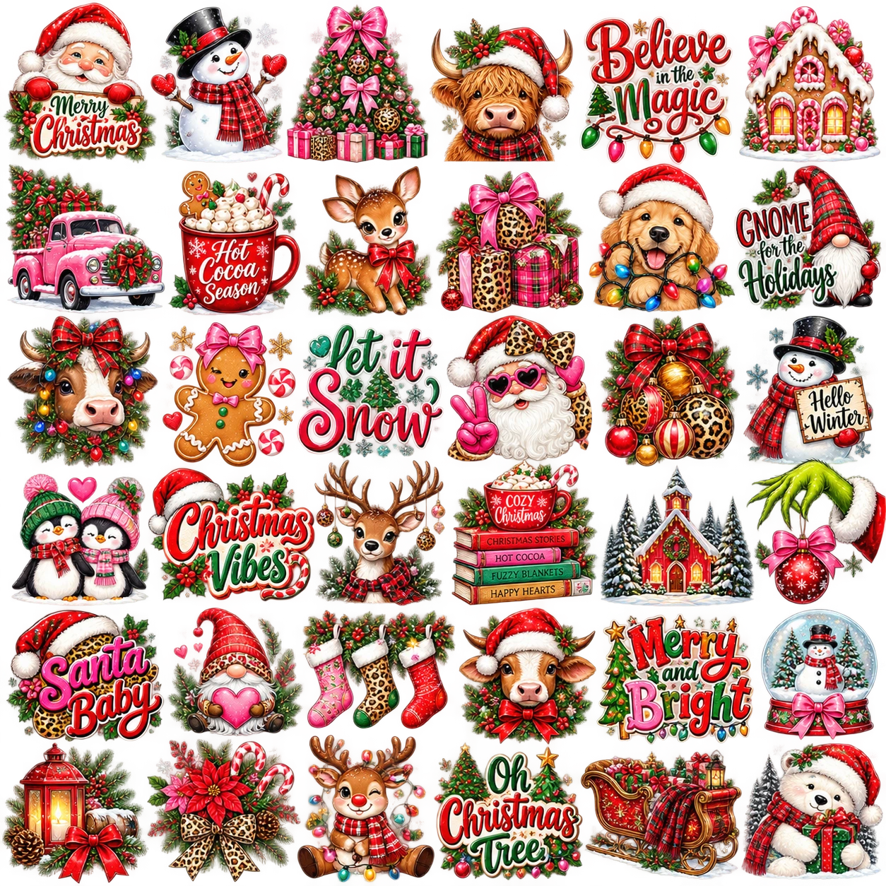 Christmas Custom DTF Transfer Gang Sheets